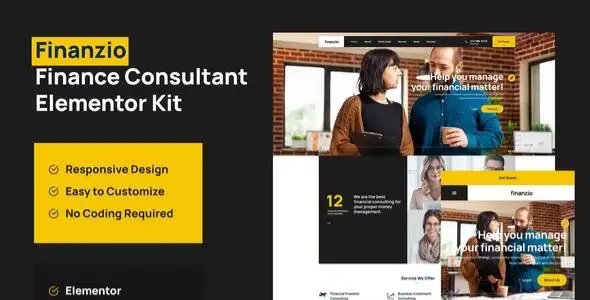 Finanzio – Financial Advisor Elementor Template Kit
