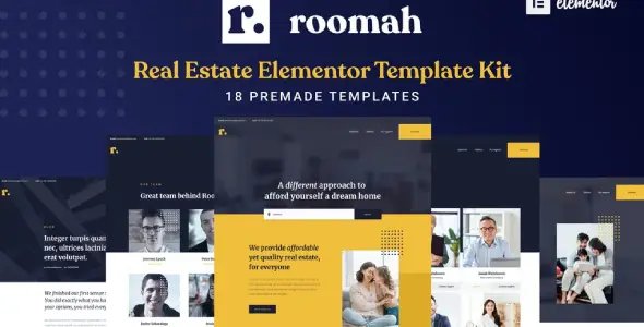 Roomah – Real Estate Agent Elementor Template Kit