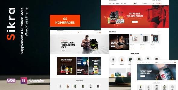 Sikra – Supplement & Nutrition Store WordPress Theme